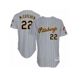 Men's Majestic Pittsburgh Pirates #22 Andrew McCutchen Replica Grey 1997 Turn Back The Clock MLB Jersey