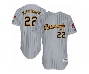 Men's Majestic Pittsburgh Pirates #22 Andrew McCutchen Replica Grey 1997 Turn Back The Clock MLB Jersey