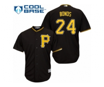 Men's Majestic Pittsburgh Pirates #24 Barry Bonds Replica Black Alternate Cool Base MLB Jersey