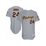 Men's Majestic Pittsburgh Pirates #24 Barry Bonds Replica Grey 1997 Turn Back The Clock MLB Jersey