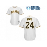 Men's Majestic Pittsburgh Pirates #24 Barry Bonds Replica White Home Cool Base MLB Jersey