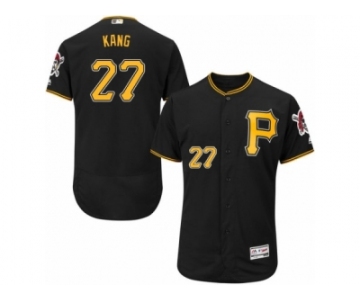 Men's Majestic Pittsburgh Pirates #27 Jung-ho Kang Black Flexbase Authentic Collection MLB Jersey