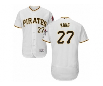 Men's Majestic Pittsburgh Pirates #27 Jung-ho Kang White Flexbase Authentic Collection MLB Jersey