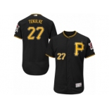 Men's Majestic Pittsburgh Pirates #27 Kent Tekulve Black Flexbase Authentic Collection MLB Jersey