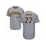 Men's Majestic Pittsburgh Pirates #27 Kent Tekulve Grey Flexbase Authentic Collection MLB Jersey