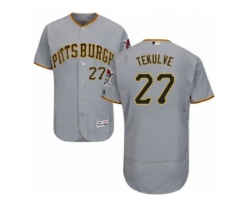 Men's Majestic Pittsburgh Pirates #27 Kent Tekulve Grey Flexbase Authentic Collection MLB Jersey