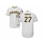 Men's Majestic Pittsburgh Pirates #27 Kent Tekulve White Flexbase Authentic Collection MLB Jersey