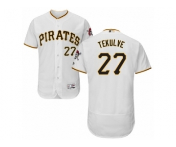 Men's Majestic Pittsburgh Pirates #27 Kent Tekulve White Flexbase Authentic Collection MLB Jersey