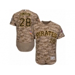 Men's Majestic Pittsburgh Pirates #28 Brandon Cumpton Camo Flexbase Authentic Collection MLB Jersey