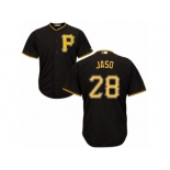 Men's Majestic Pittsburgh Pirates #28 John Jaso Authentic Black Alternate Cool Base MLB Jersey