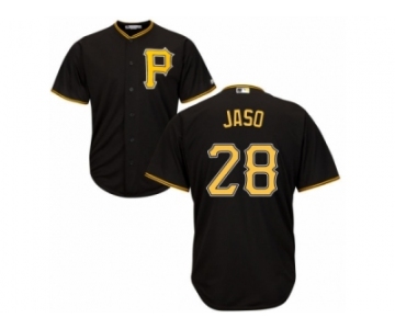 Men's Majestic Pittsburgh Pirates #28 John Jaso Authentic Black Alternate Cool Base MLB Jersey