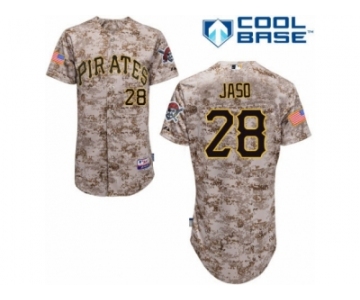 Men's Majestic Pittsburgh Pirates #28 John Jaso Authentic Camo Alternate Cool Base MLB Jersey