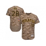 Men's Majestic Pittsburgh Pirates #28 John Jaso Camo Flexbase Authentic Collection MLB Jersey