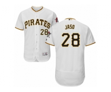 Men's Majestic Pittsburgh Pirates #28 John Jaso White Flexbase Authentic Collection MLB Jersey