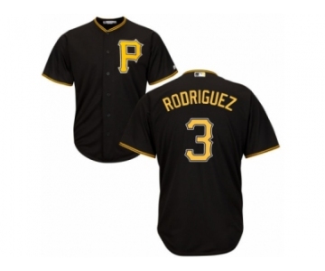 Men's Majestic Pittsburgh Pirates #3 Sean Rodriguez Authentic Black Alternate Cool Base MLB Jersey