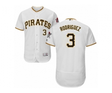 Men's Majestic Pittsburgh Pirates #3 Sean Rodriguez White Flexbase Authentic Collection MLB Jersey