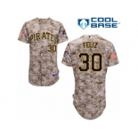 Men's Majestic Pittsburgh Pirates #30 Neftali Feliz Authentic Camo Alternate Cool Base MLB Jersey