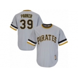 Men's Majestic Pittsburgh Pirates #39 Dave Parker Replica Grey Cooperstown Throwback MLB Jersey