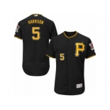 Men's Majestic Pittsburgh Pirates #5 Josh Harrison Black Flexbase Authentic Collection MLB Jersey