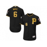 Men's Majestic Pittsburgh Pirates #6 Starling Marte Black Flexbase Authentic Collection MLB Jersey