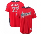 Men's Majestic Pittsburgh Pirates #73 Felipe Vazquez Game Red National League 2018 MLB All-Star MLB Jersey