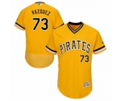 Men's Majestic Pittsburgh Pirates #73 Felipe Vazquez Gold Alternate Flex Base Authentic Collection MLB Jersey