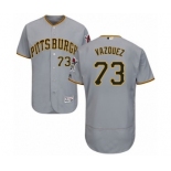 Men's Majestic Pittsburgh Pirates #73 Felipe Vazquez Grey Road Flex Base Authentic Collection MLB Jersey