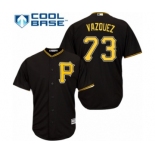 Men's Majestic Pittsburgh Pirates #73 Felipe Vazquez Replica Black Alternate Cool Base MLB Jersey