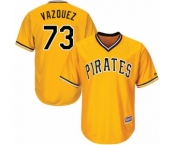 Men's Majestic Pittsburgh Pirates #73 Felipe Vazquez Replica Gold Alternate Cool Base MLB Jersey