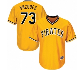 Men's Majestic Pittsburgh Pirates #73 Felipe Vazquez Replica Gold Alternate Cool Base MLB Jersey