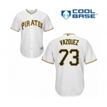 Men's Majestic Pittsburgh Pirates #73 Felipe Vazquez Replica White Home Cool Base MLB Jersey