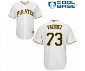 Men's Majestic Pittsburgh Pirates #73 Felipe Vazquez Replica White Home Cool Base MLB Jersey