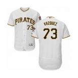 Men's Majestic Pittsburgh Pirates #73 Felipe Vazquez White Home Flex Base Authentic Collection MLB Jersey