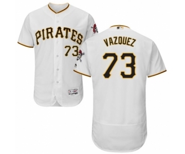 Men's Majestic Pittsburgh Pirates #73 Felipe Vazquez White Home Flex Base Authentic Collection MLB Jersey