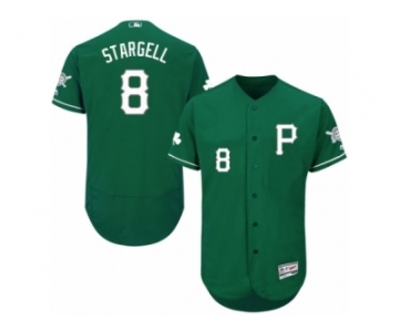 Men's Majestic Pittsburgh Pirates #8 Willie Stargell Green Celtic Flexbase Authentic Collection MLB Jersey