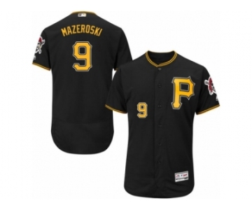 Men's Majestic Pittsburgh Pirates #9 Bill Mazeroski Black Flexbase Authentic Collection MLB Jersey