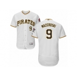 Men's Majestic Pittsburgh Pirates #9 Bill Mazeroski White Flexbase Authentic Collection MLB Jersey