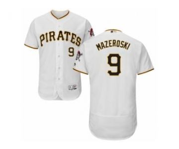 Men's Majestic Pittsburgh Pirates #9 Bill Mazeroski White Flexbase Authentic Collection MLB Jersey