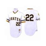 Men's Mitchell and Ness 1971 Pittsburgh Pirates #22 Andrew McCutchen Replica White Throwback MLB Jersey