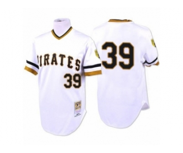 Men's Mitchell and Ness 1971 Pittsburgh Pirates #39 Dave Parker Replica White Throwback MLB Jersey