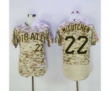 Men's Pittsburgh Pirates #22 Andrew McCutchen Majestic Camo Flexbase Authentic Collection Player Jersey