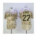 Men's Pittsburgh Pirates #27 Jung Ho Kang Majestic Camo Flexbase Authentic Collection Player Jersey