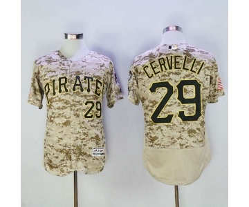 Men's Pittsburgh Pirates #29 Francisco Cervelli Majestic Camo Flexbase Authentic Collection Player Jersey