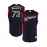 Men's Pittsburgh Pirates #73 Felipe Vazquez Authentic Navy Blue National League 2019 Baseball All-Star Jersey