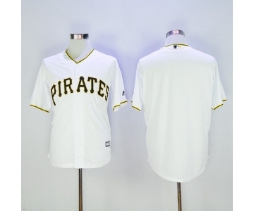 Men's Pittsburgh Pirates Blank Majestic White Official Cool Base Team Jersey