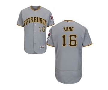 Pittsburgh Pirates #16 Jung-ho Kang Grey Flexbase Authentic Collection Stitched MLB Jersey