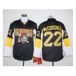 Pittsburgh Pirates #22 Andrew McCutchen Black Long Sleeve Stitched Baseball Jersey