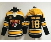 mlb jerseys pittsburgh pirates #18 walker black[pullover hooded sweatshirt]