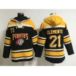 mlb jerseys pittsburgh pirates #21 clemente black[pullover hooded sweatshirt]