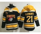 mlb jerseys pittsburgh pirates #21 clemente black[pullover hooded sweatshirt]